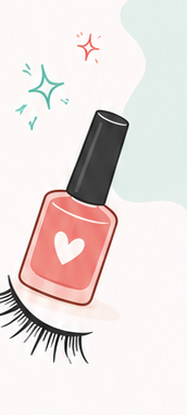 Ilustração de esmalte, representando o universo da beleza